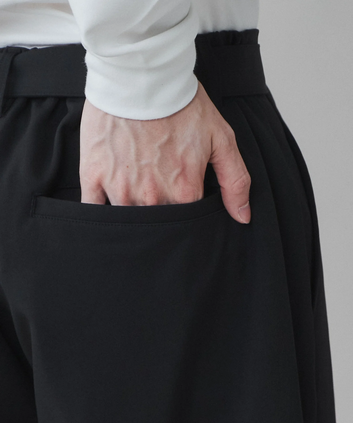 トロミベルト付きワイドスラックス - Image 16