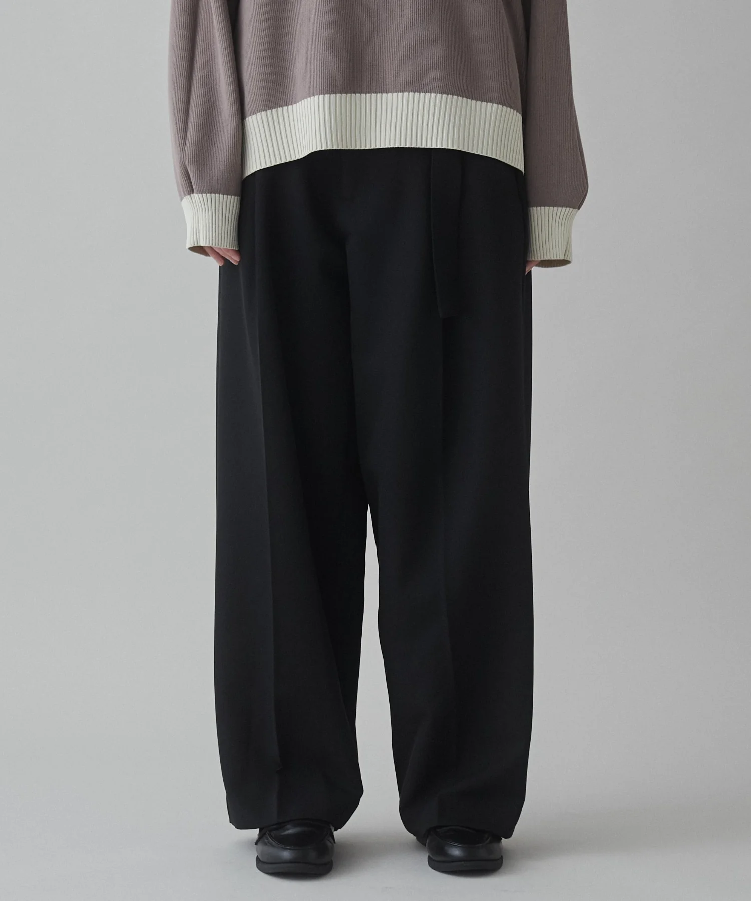 トロミベルト付きワイドスラックス - Image 21
