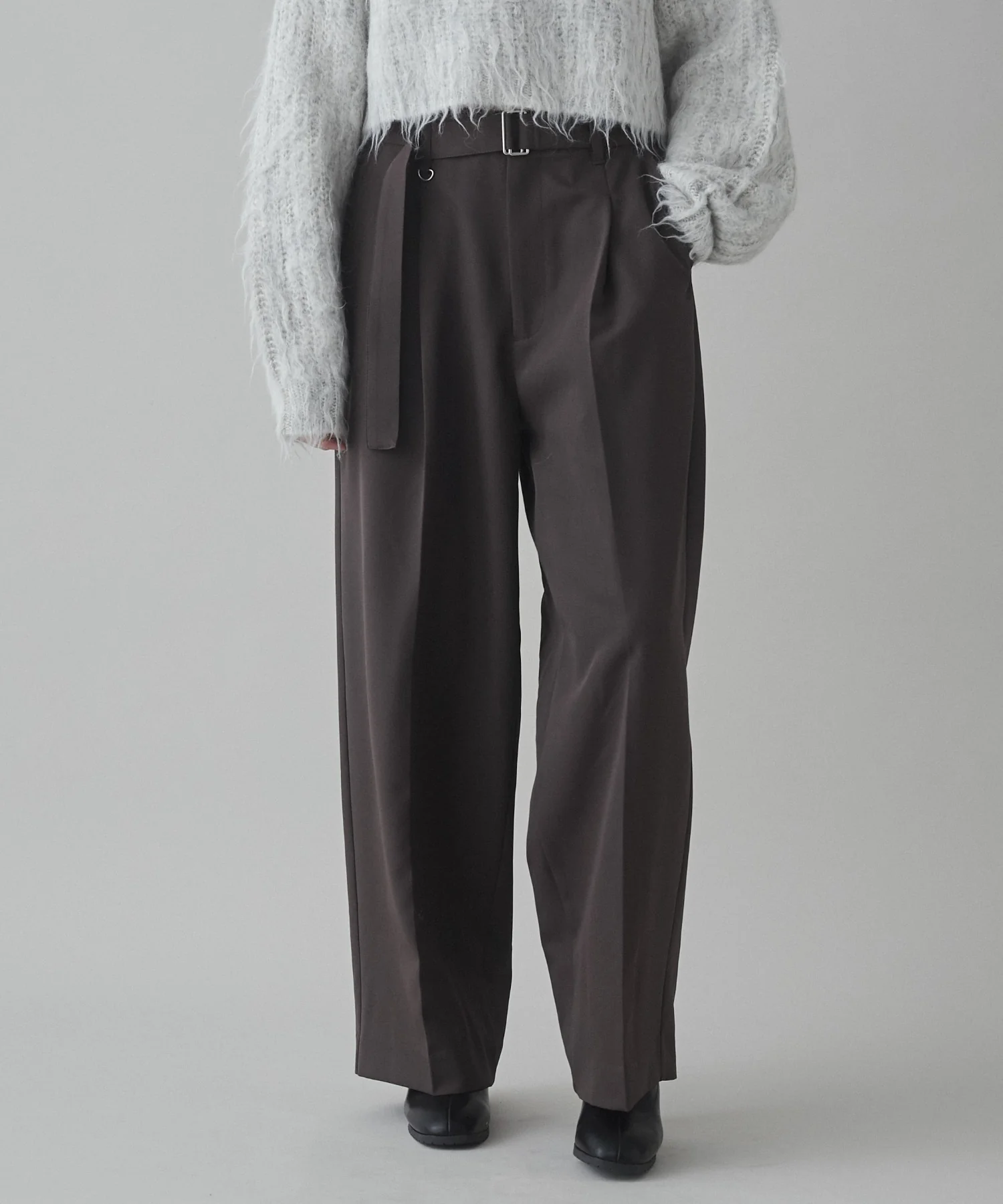 トロミベルト付きワイドスラックス - Image 35