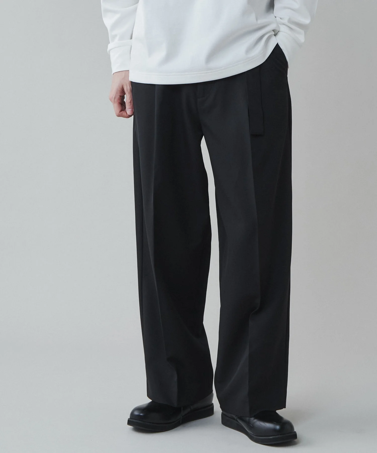 トロミベルト付きワイドスラックス - Image 4