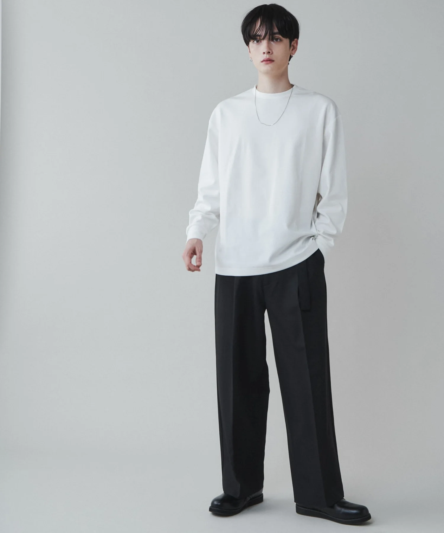 トロミベルト付きワイドスラックス - Image 5