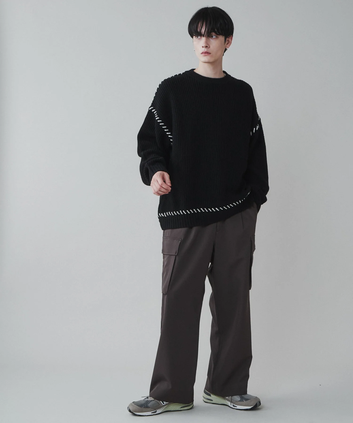トロミ　ルーズカーゴスラックス - Image 5