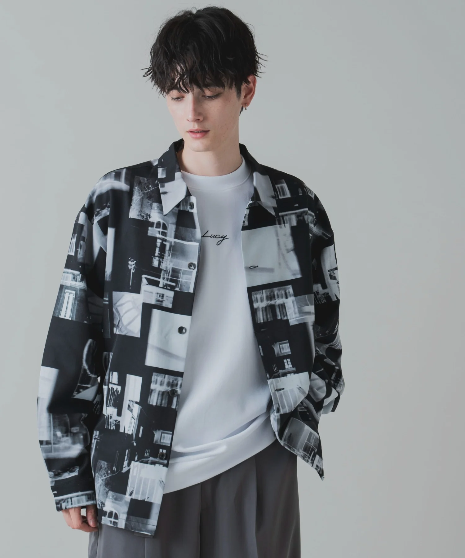 トロミ　総柄BIGシャツ - Image 11