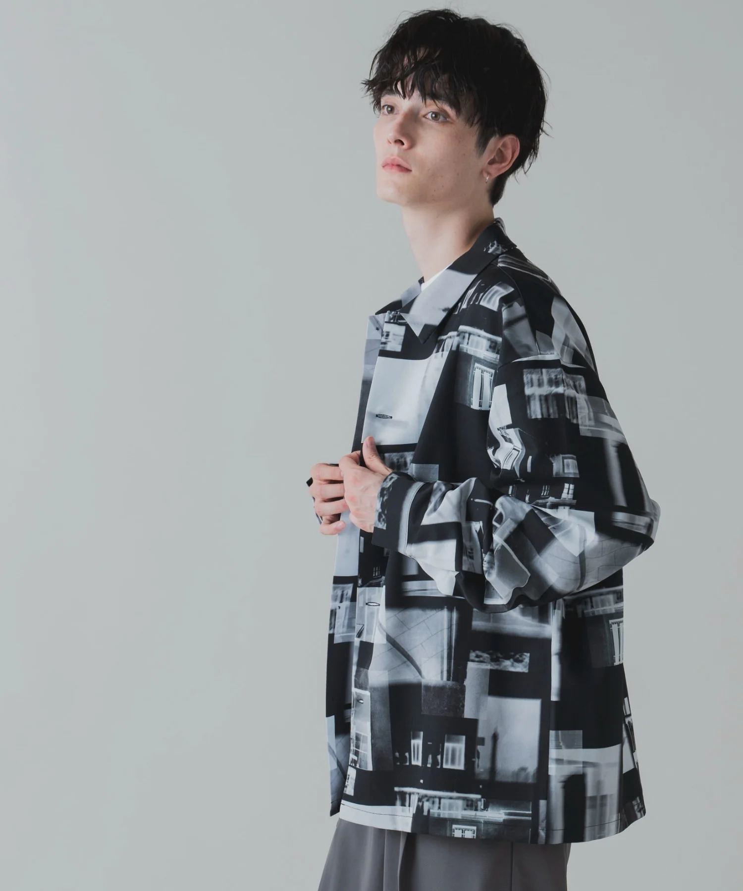 トロミ　総柄BIGシャツ - Image 12