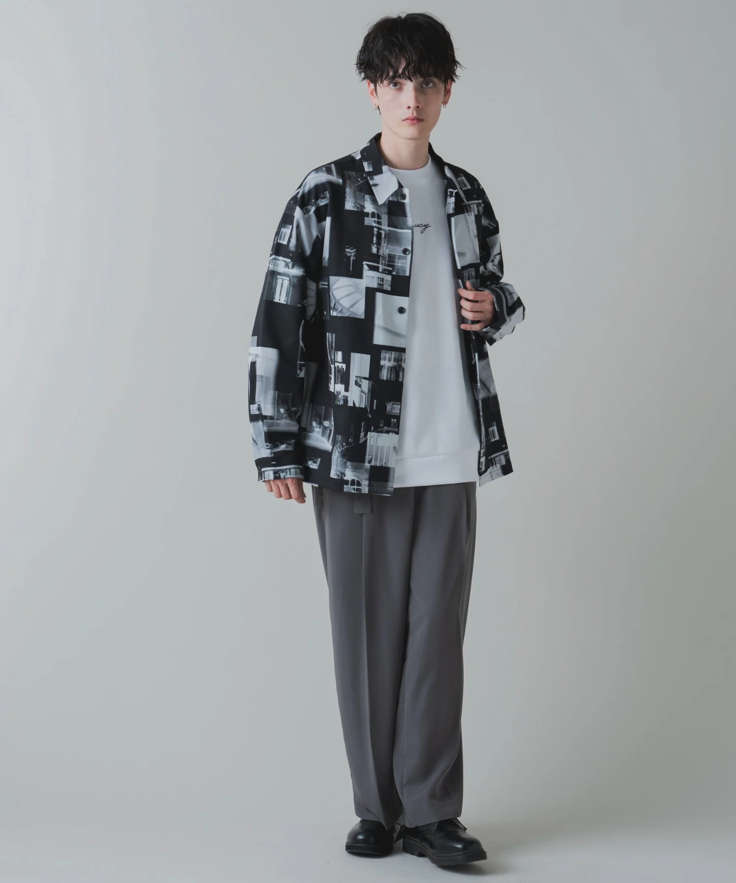トロミ　総柄BIGシャツ - Image 13