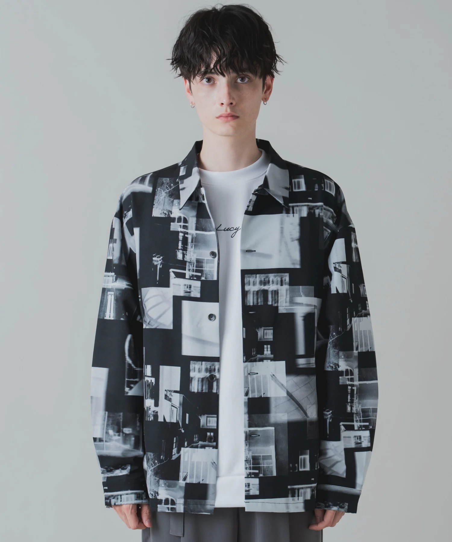 トロミ　総柄BIGシャツ - Image 7