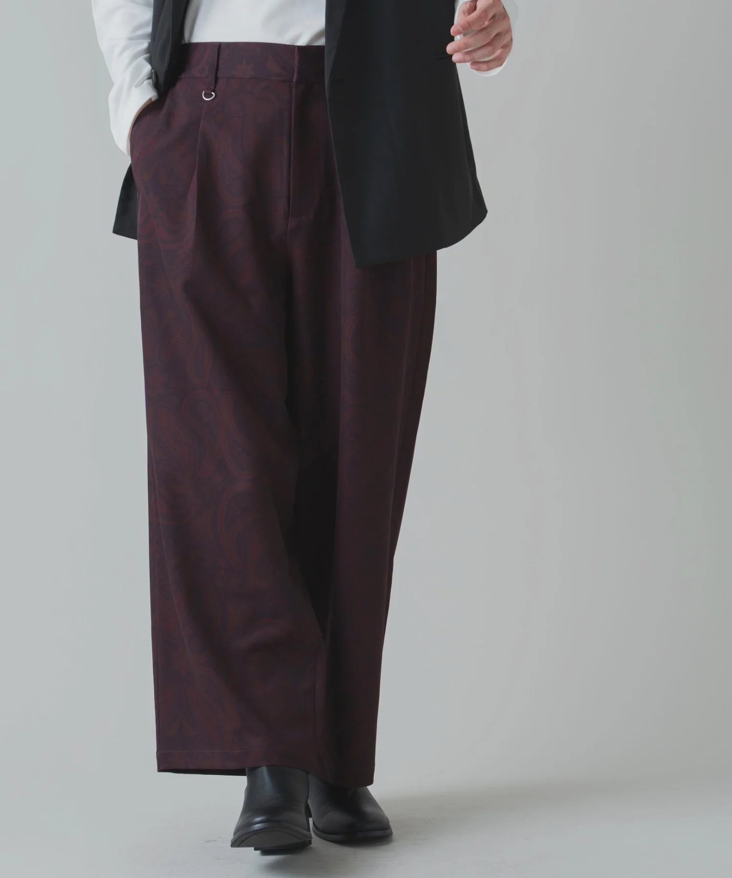トロミ　総柄ワイドストレートスラックス - Image 16