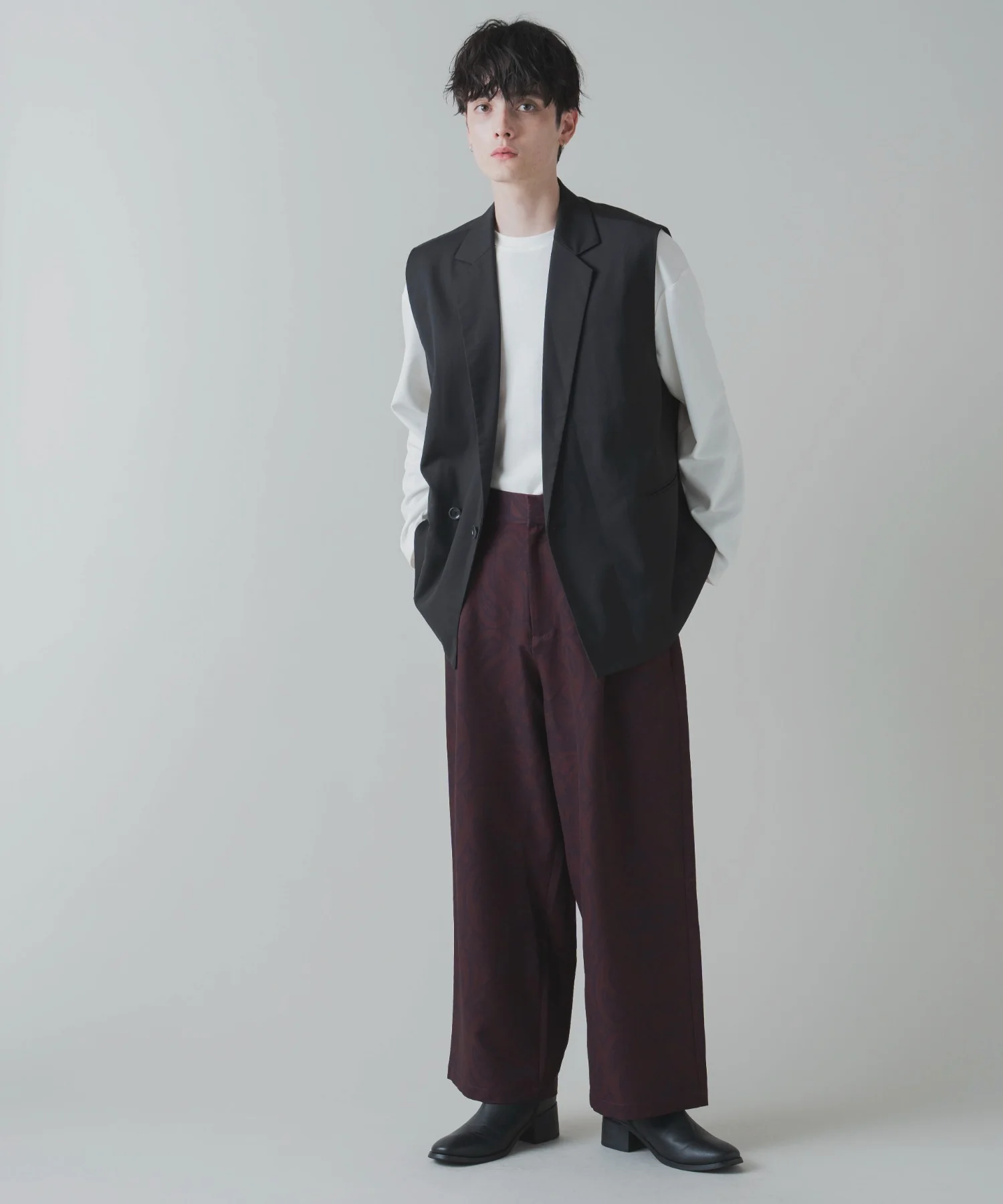 トロミ　総柄ワイドストレートスラックス - Image 18