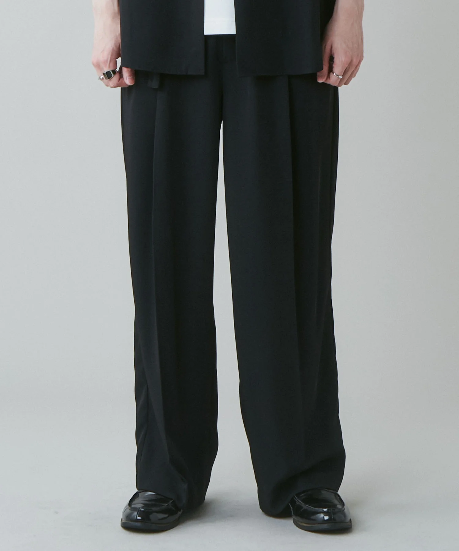トロミベルト付きワイドスラックス - Image 15