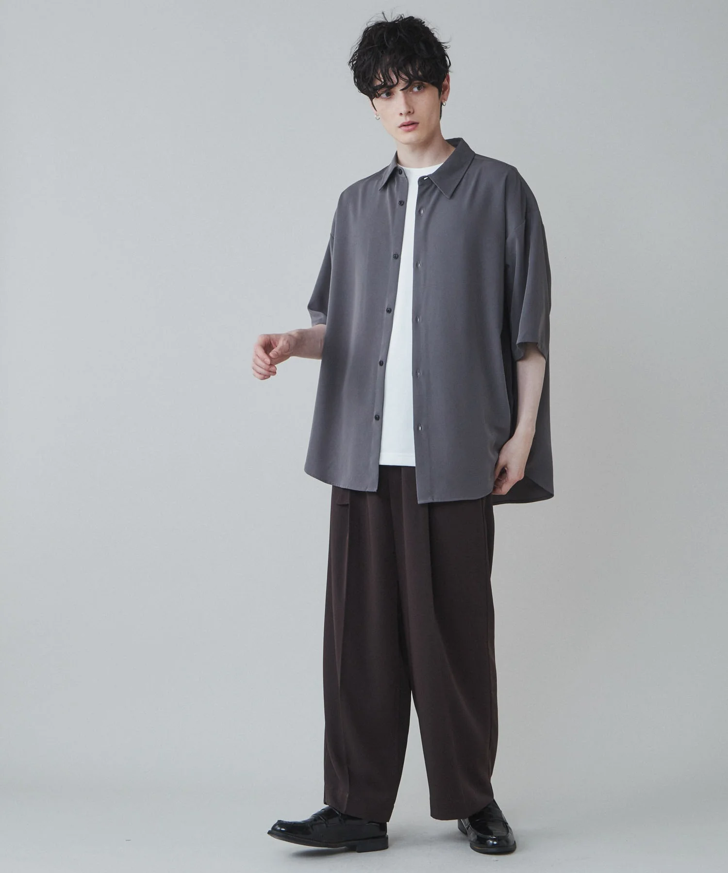 トロミベルト付きワイドスラックス - Image 24