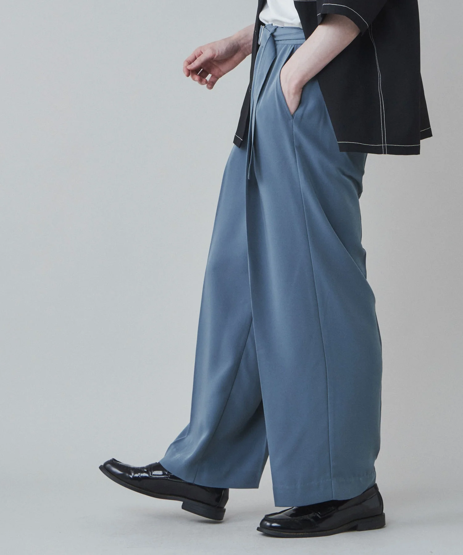 トロミベルト付きワイドスラックス - Image 30