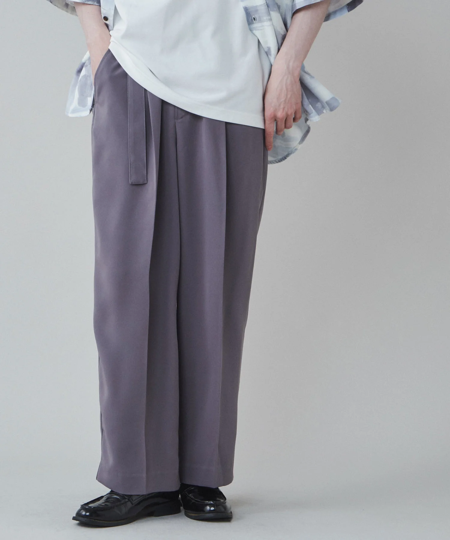 トロミベルト付きワイドスラックス - Image 36