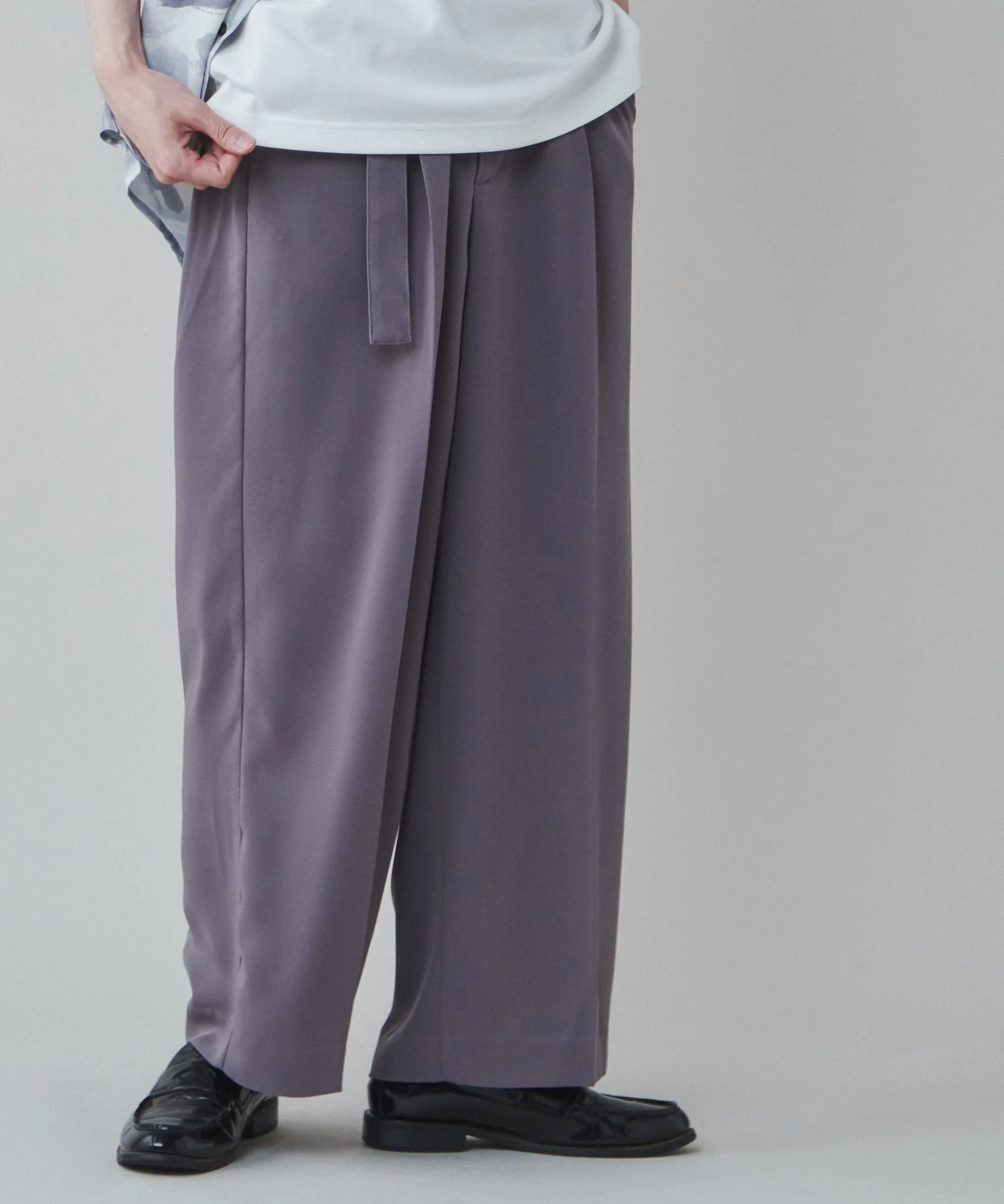 トロミベルト付きワイドスラックス - Image 37