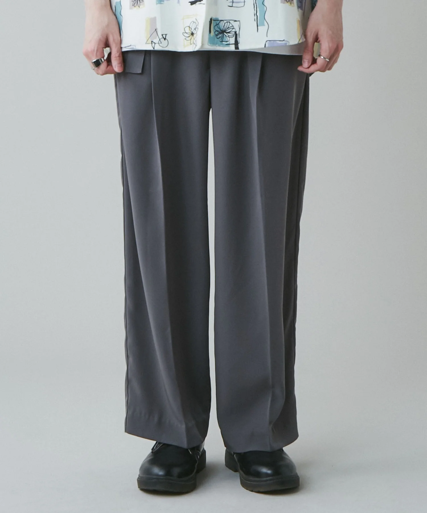 トロミベルト付きワイドスラックス - Image 40