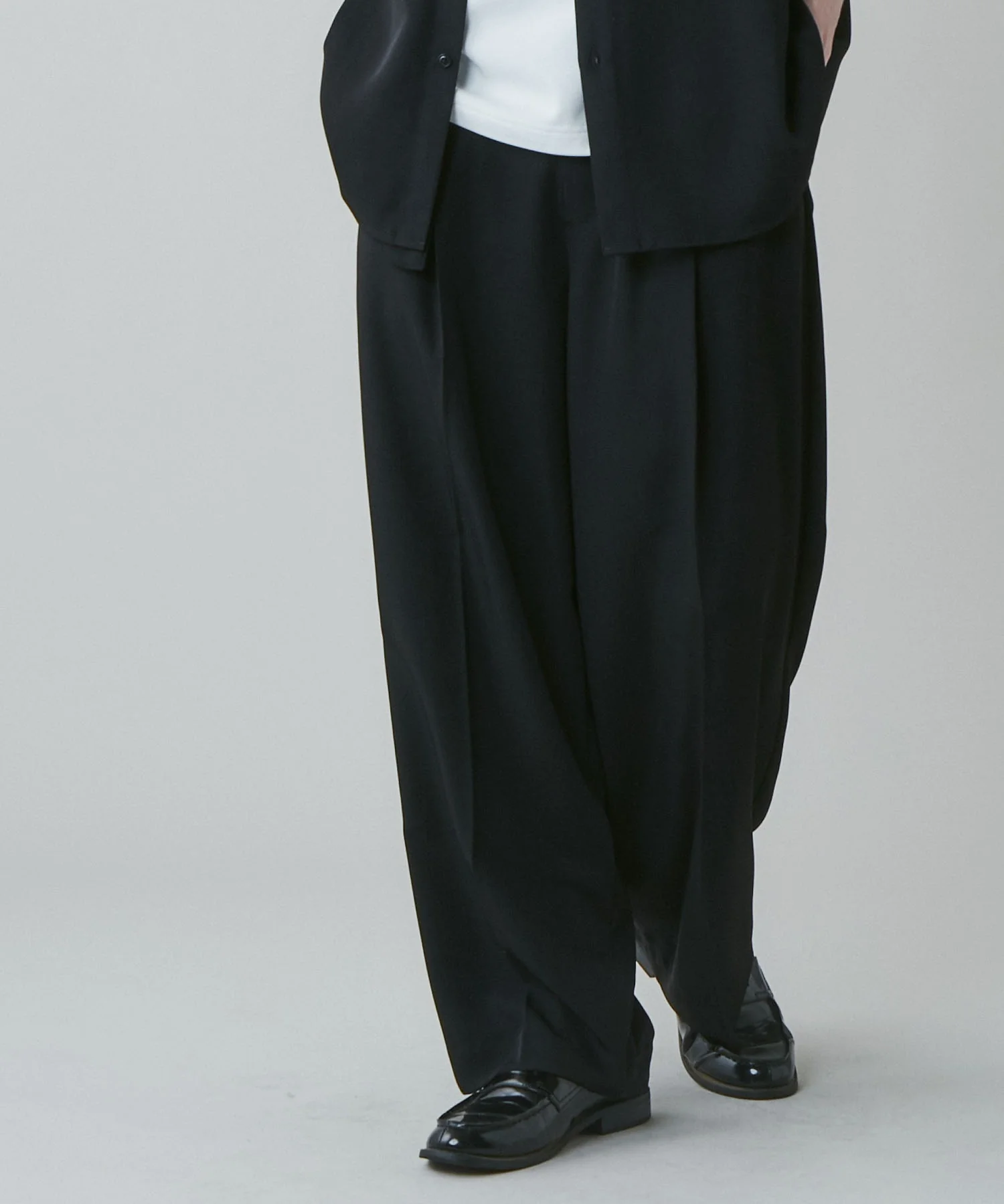 トロミベルト付きワイドスラックス - Image 5