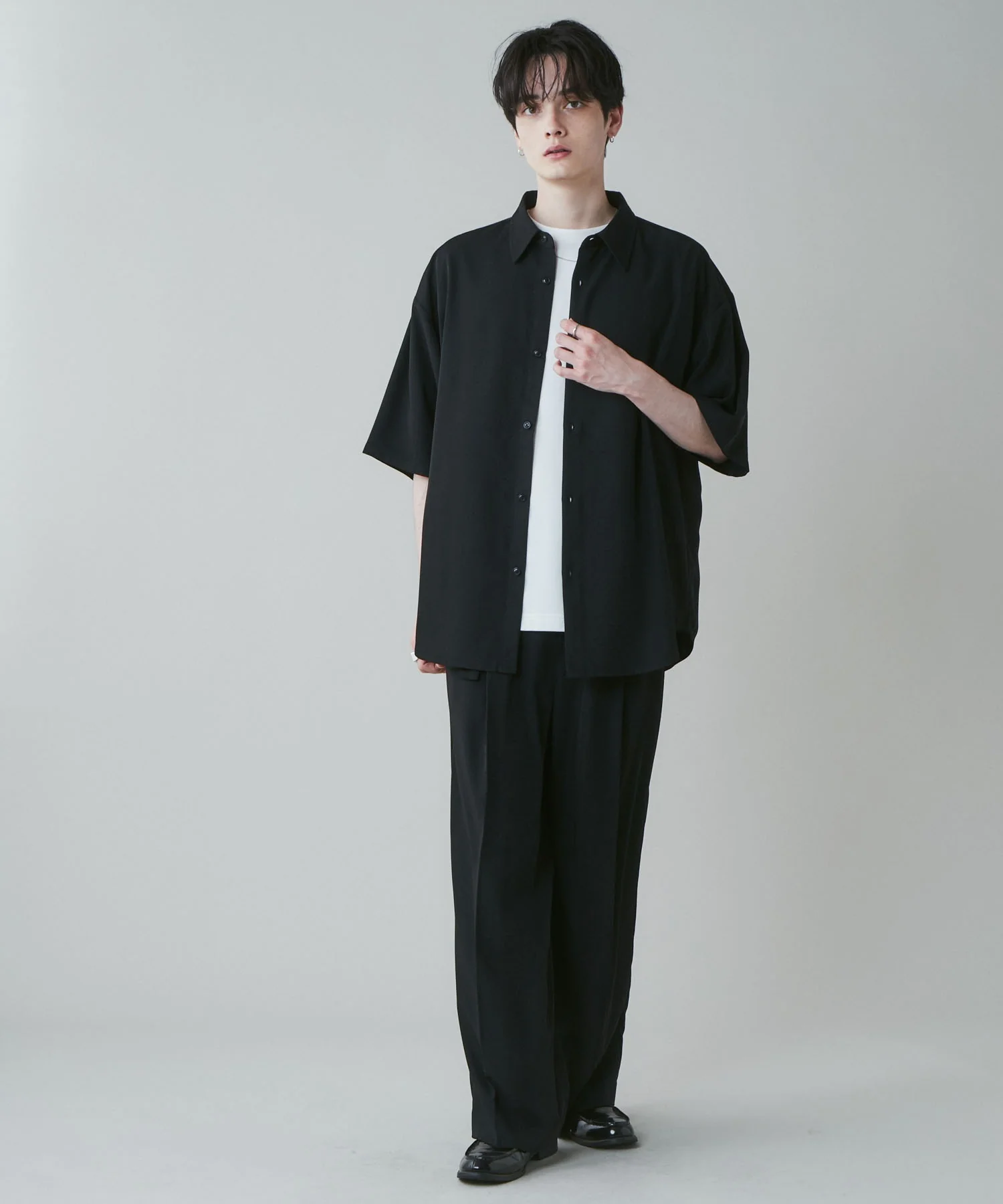トロミベルト付きワイドスラックス - Image 6