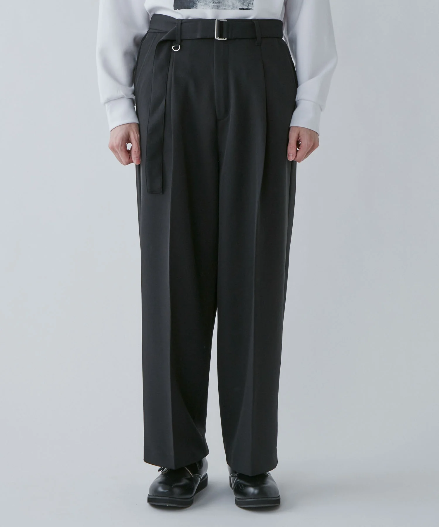 ベルト付きトロミワイドスラックス - Image 10