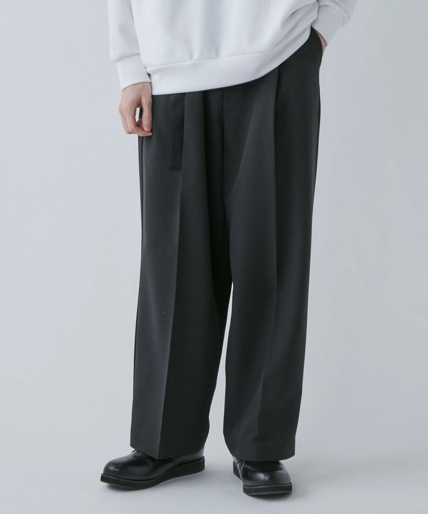 ベルト付きトロミワイドスラックス - Image 17