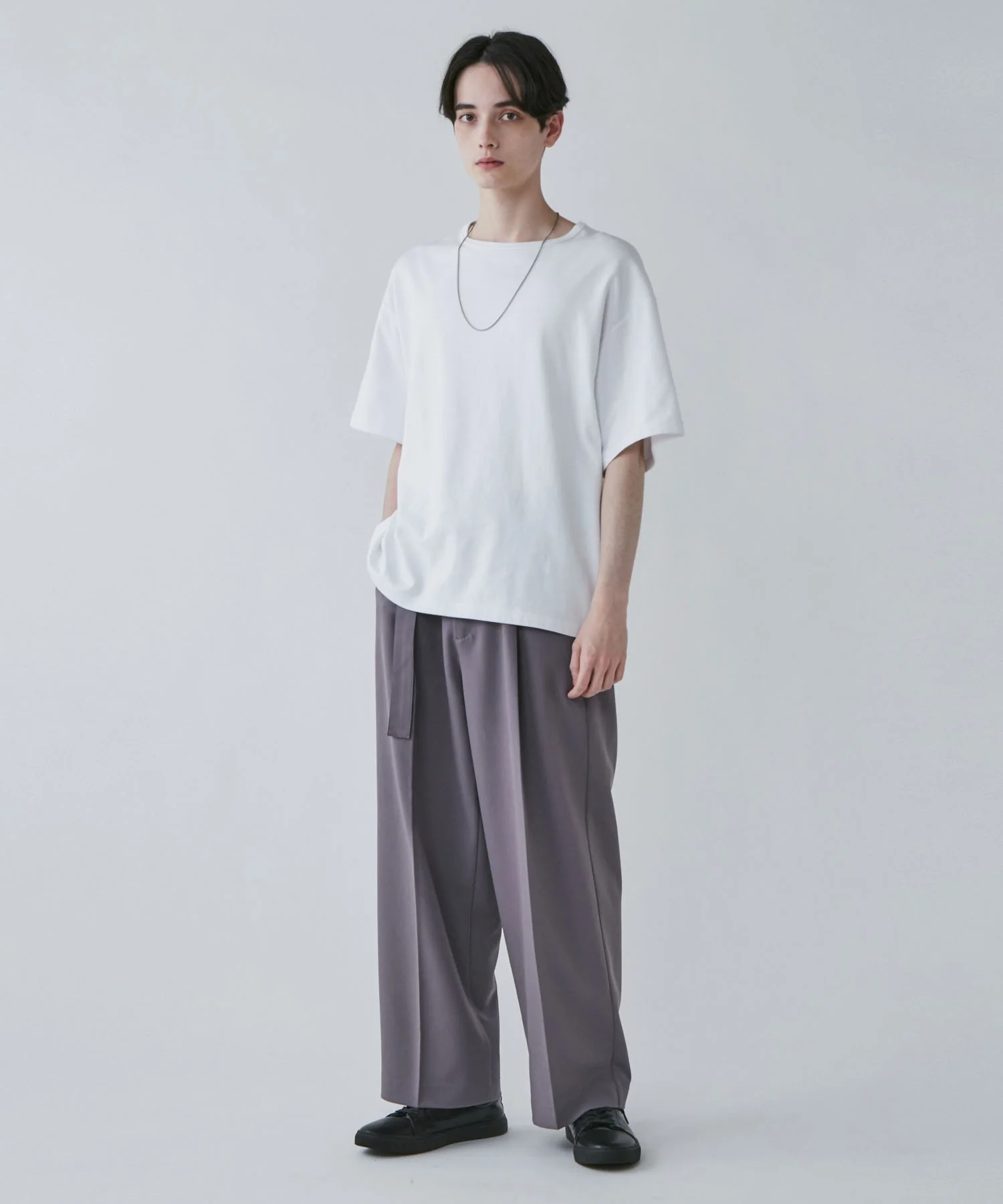 ベルト付きトロミワイドスラックス - Image 7