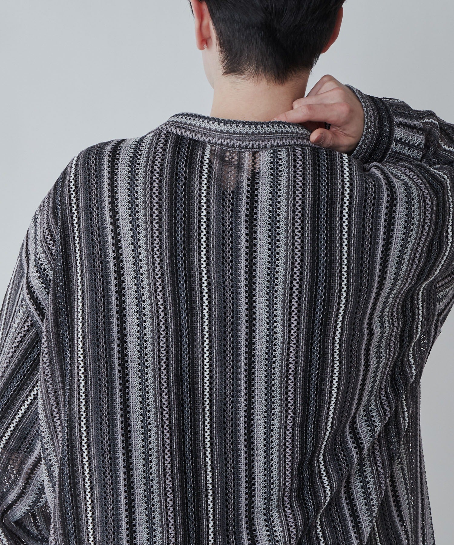 メッシュオープンカラーBIGシャツ - Image 12