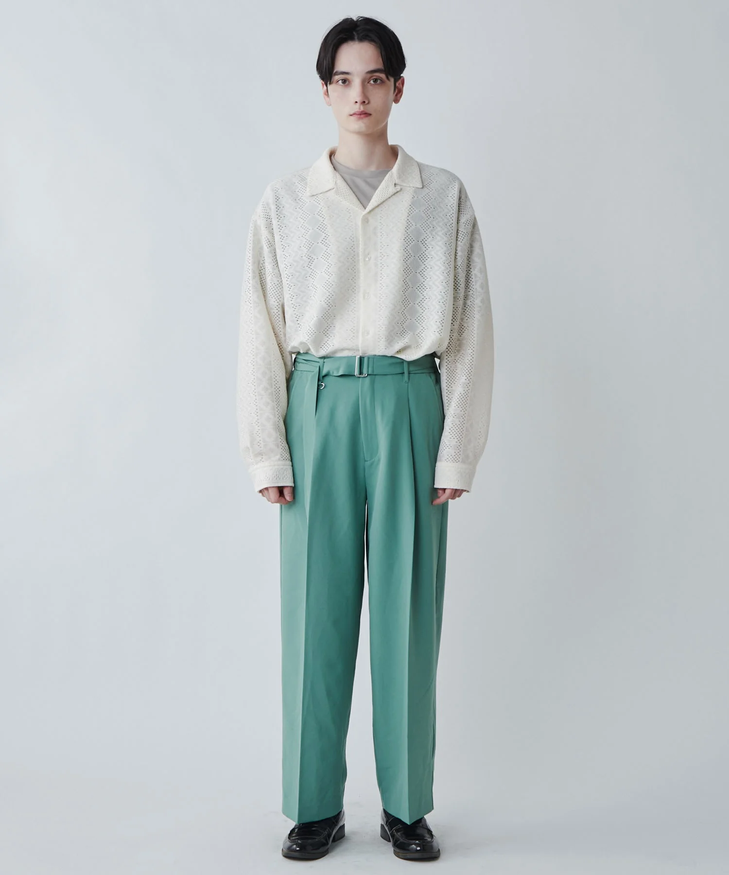 メッシュオープンカラーBIGシャツ - Image 16