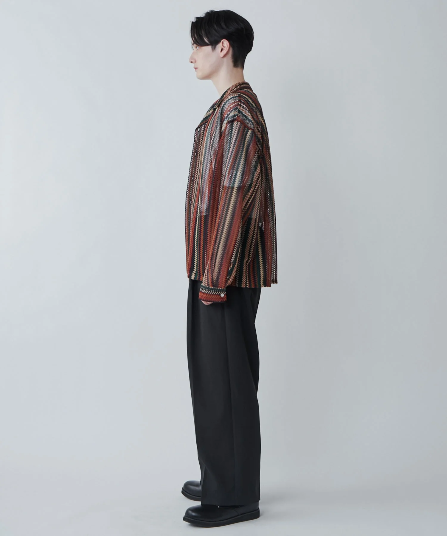 メッシュオープンカラーBIGシャツ - Image 25