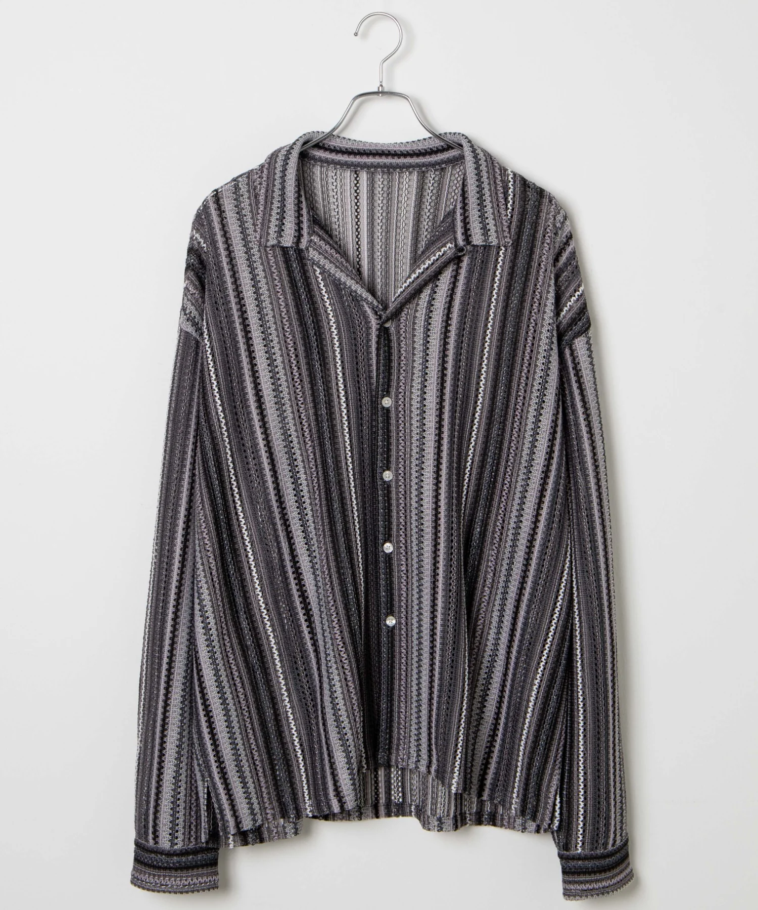 メッシュオープンカラーBIGシャツ - Image 35
