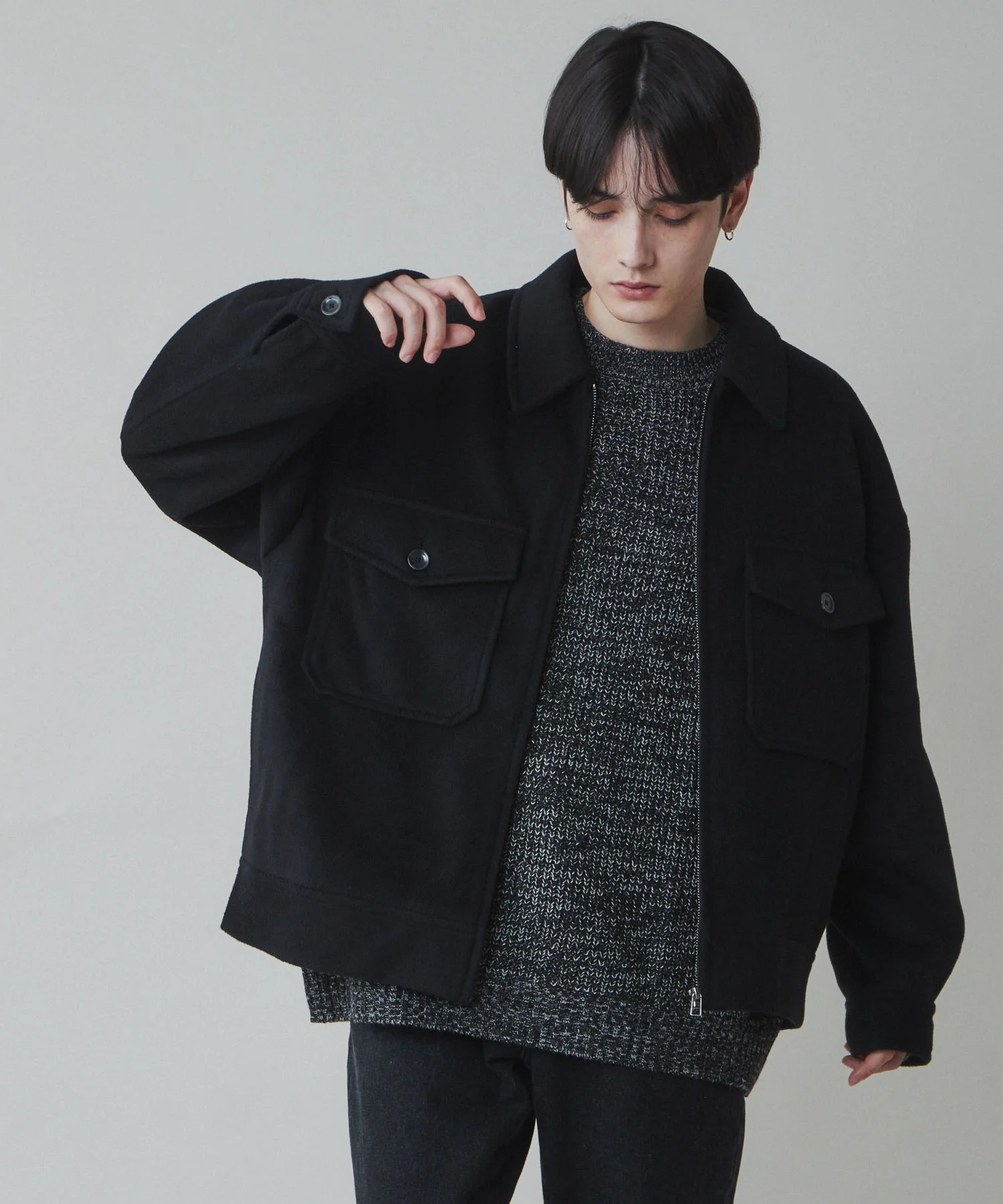 ニットメルトンZIPブルゾン - Image 35