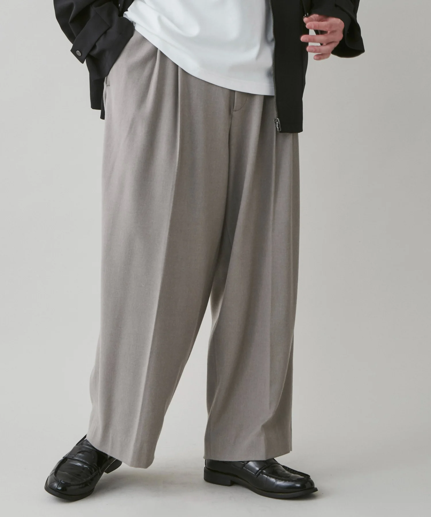 起毛TR　ワイドストレートスラックス - Image 22