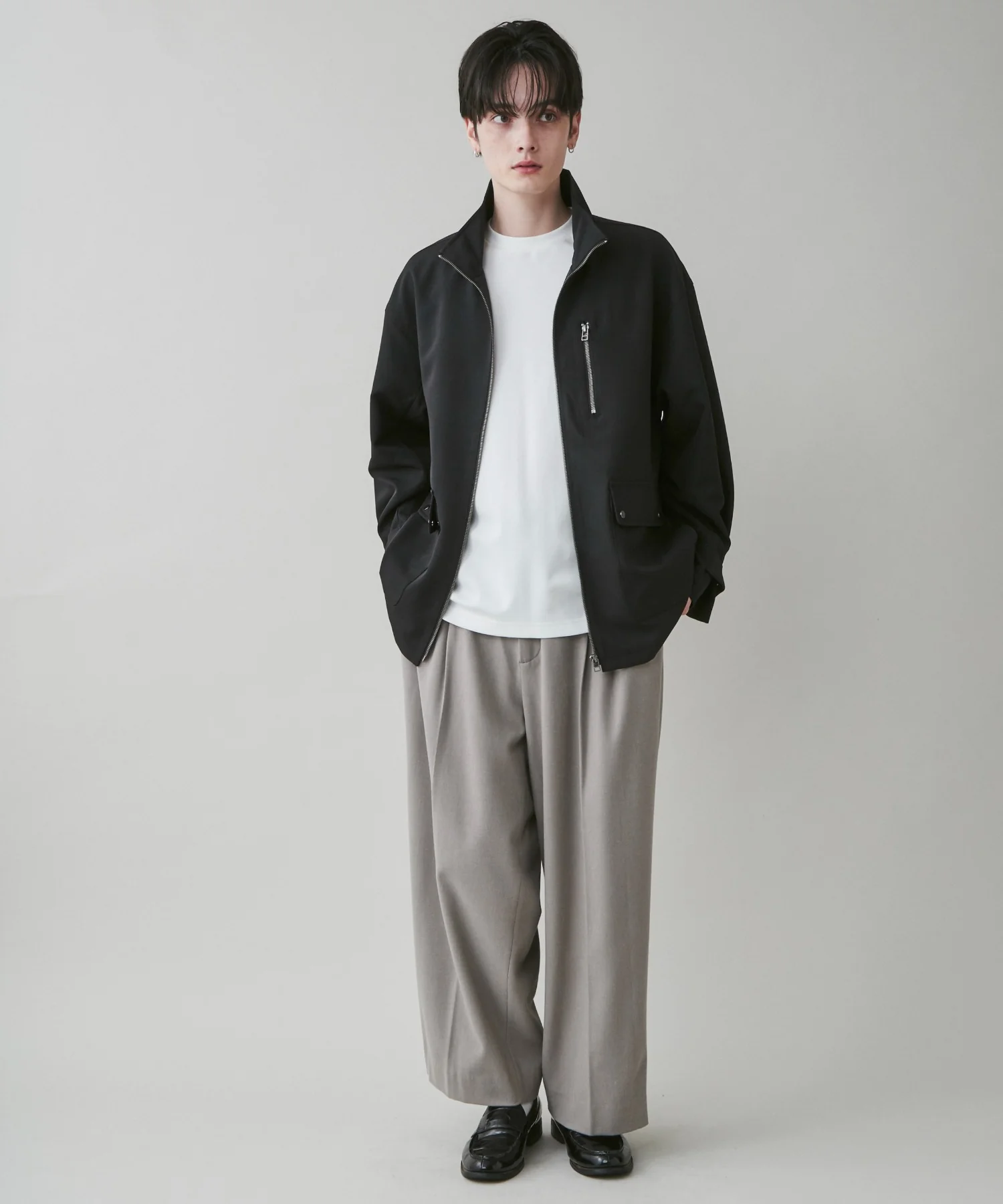 起毛TR　ワイドストレートスラックス - Image 4