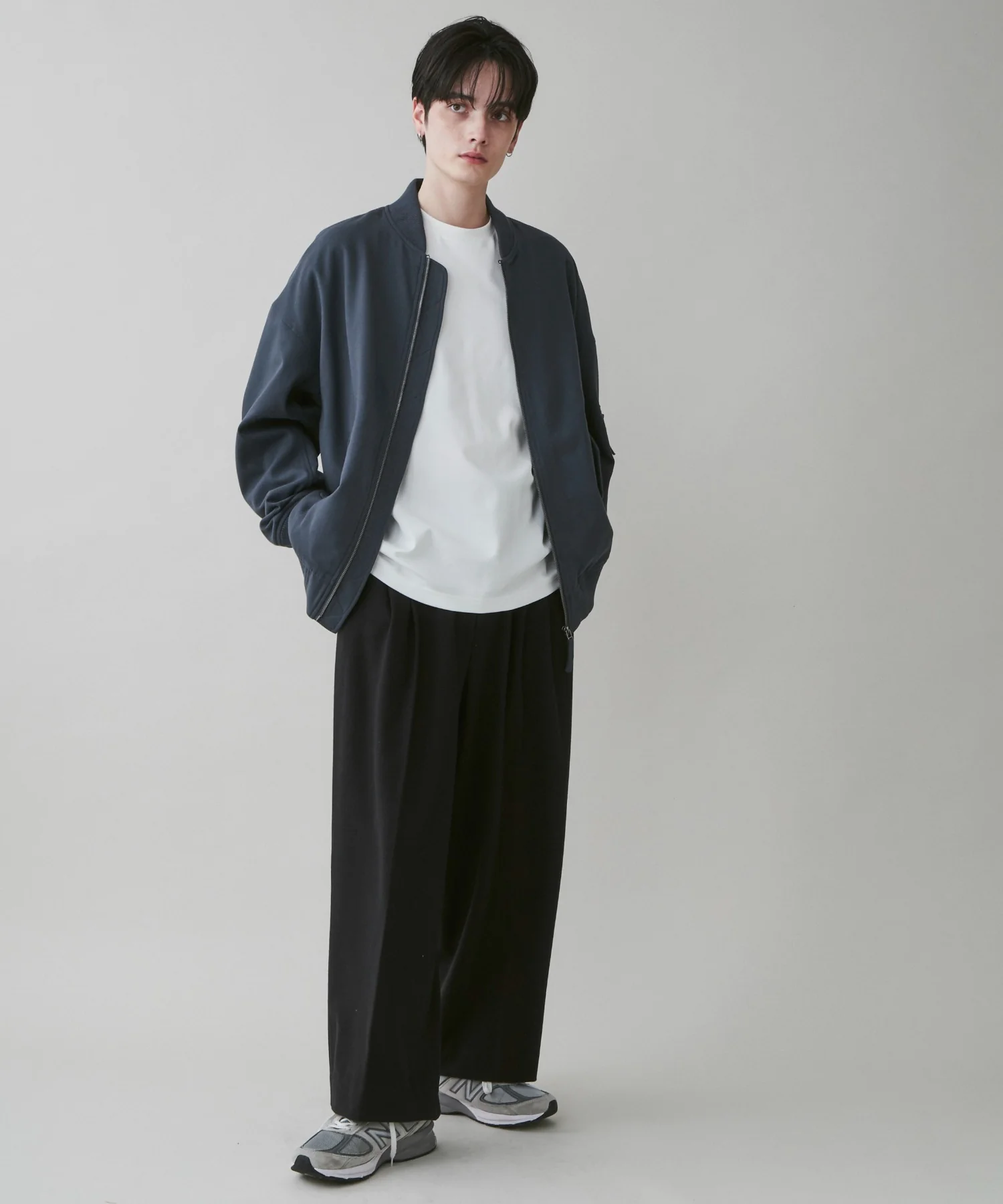 起毛TR　ワイドストレートスラックス - Image 5