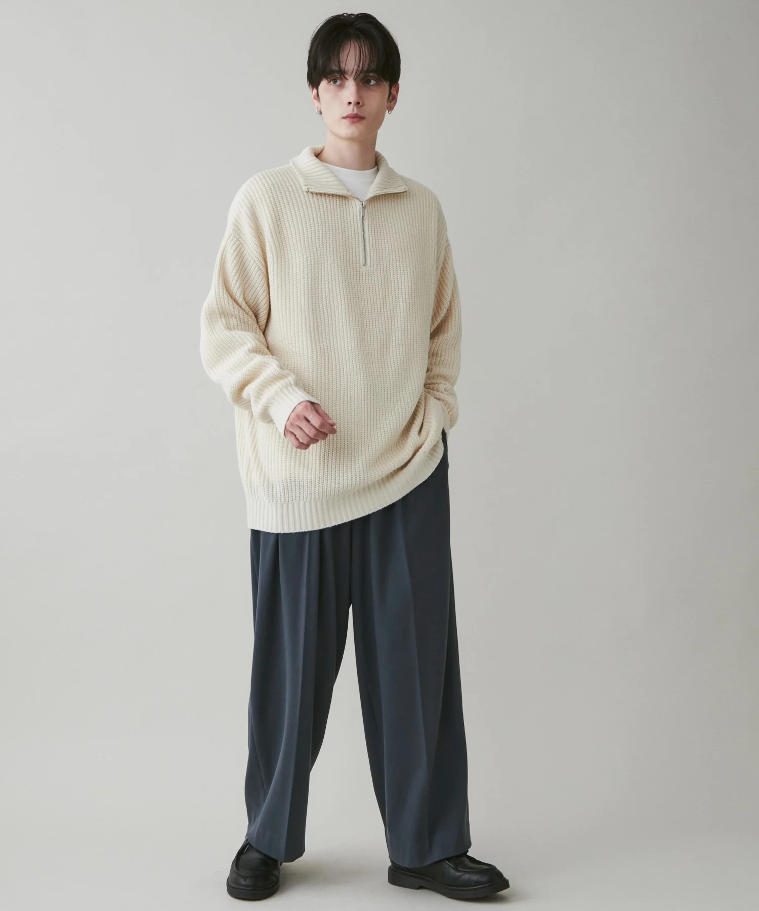 起毛TR　ワイドストレートスラックス - Image 6