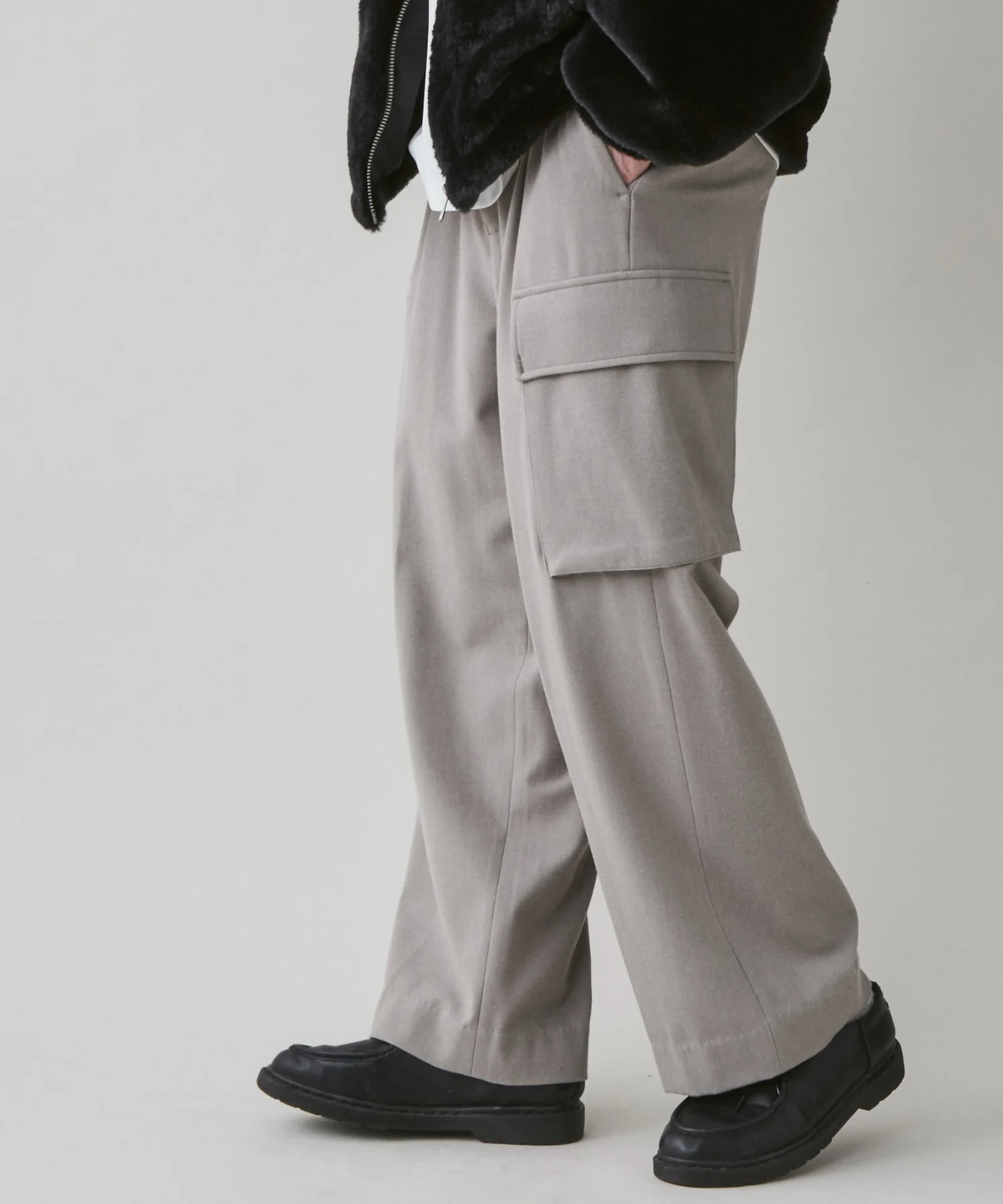 起毛TR　ワイドカーゴスラックス - Image 15