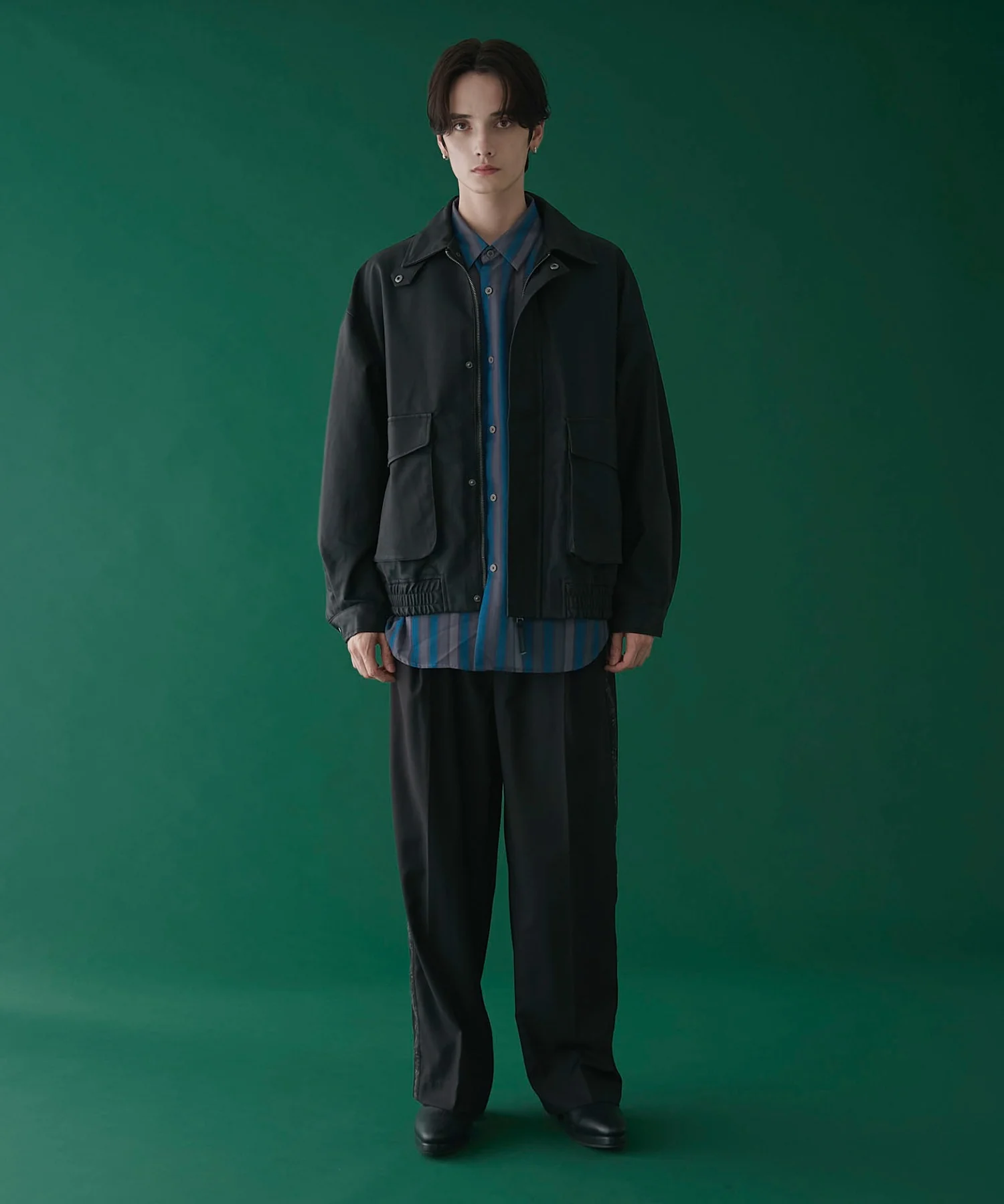 刺繍ラインワイドスラックス - Image 7