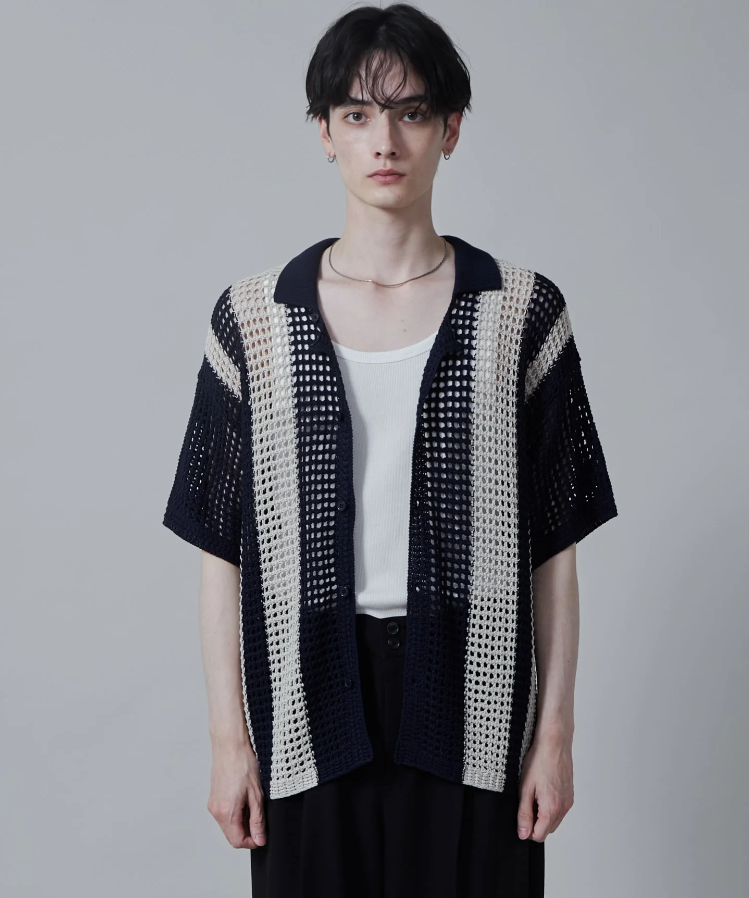 マルチストライプニットシャツ（S） - Image 13
