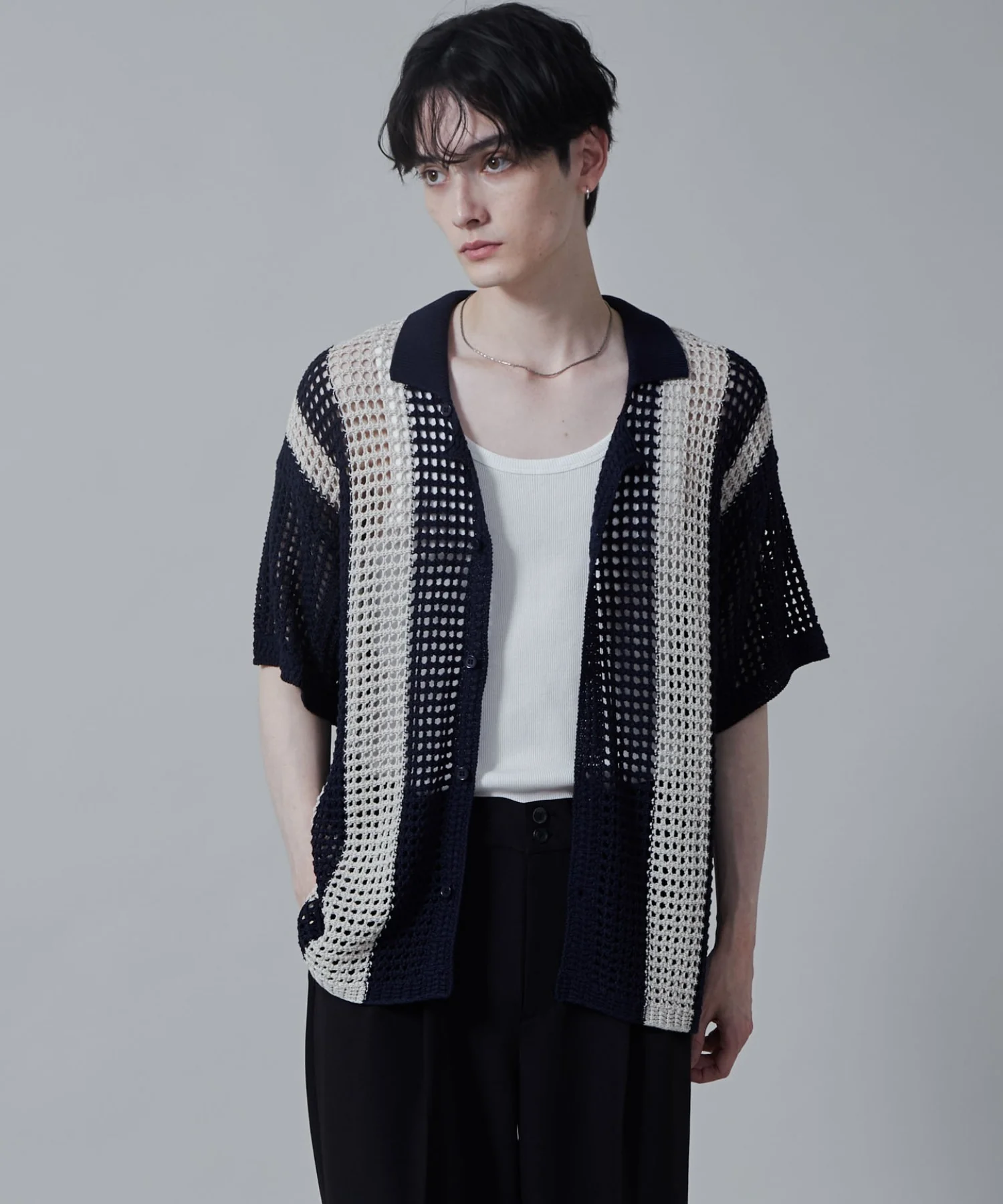 マルチストライプニットシャツ（S） - Image 17