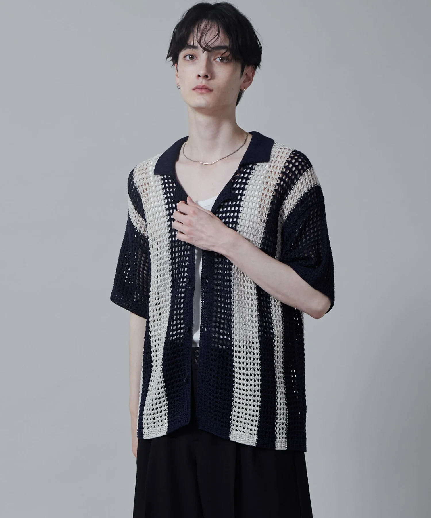 マルチストライプニットシャツ（S） - Image 18