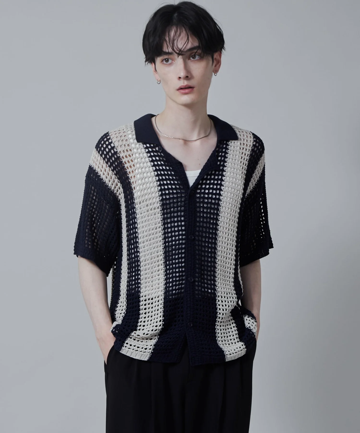 マルチストライプニットシャツ（S） - Image 19