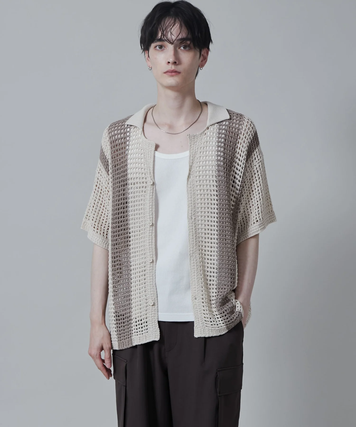 マルチストライプニットシャツ（S） - Image 26