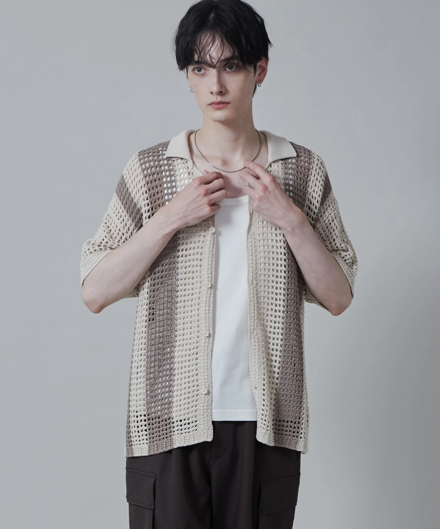 マルチストライプニットシャツ（S） - Image 27