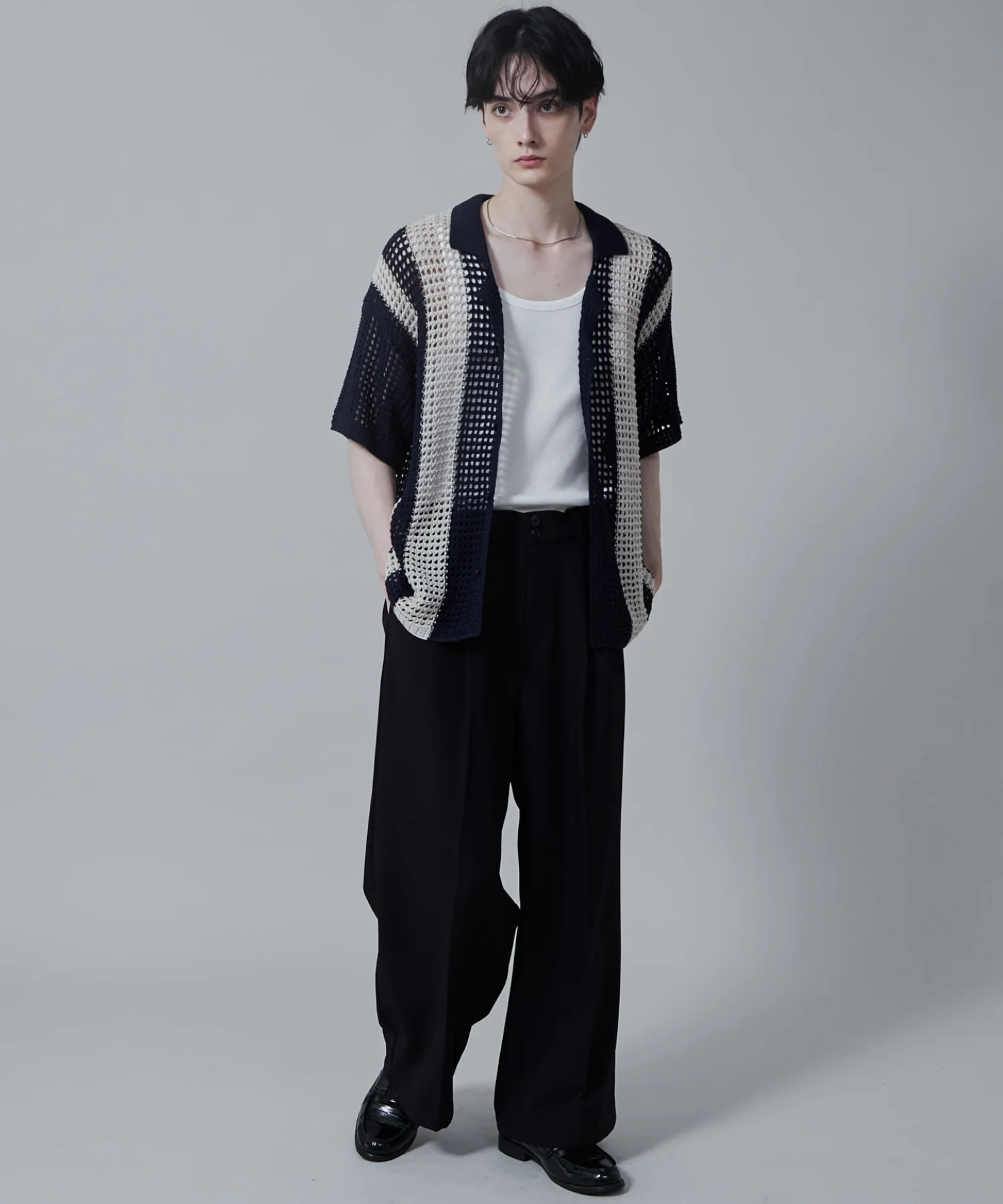 マルチストライプニットシャツ（S） - Image 4