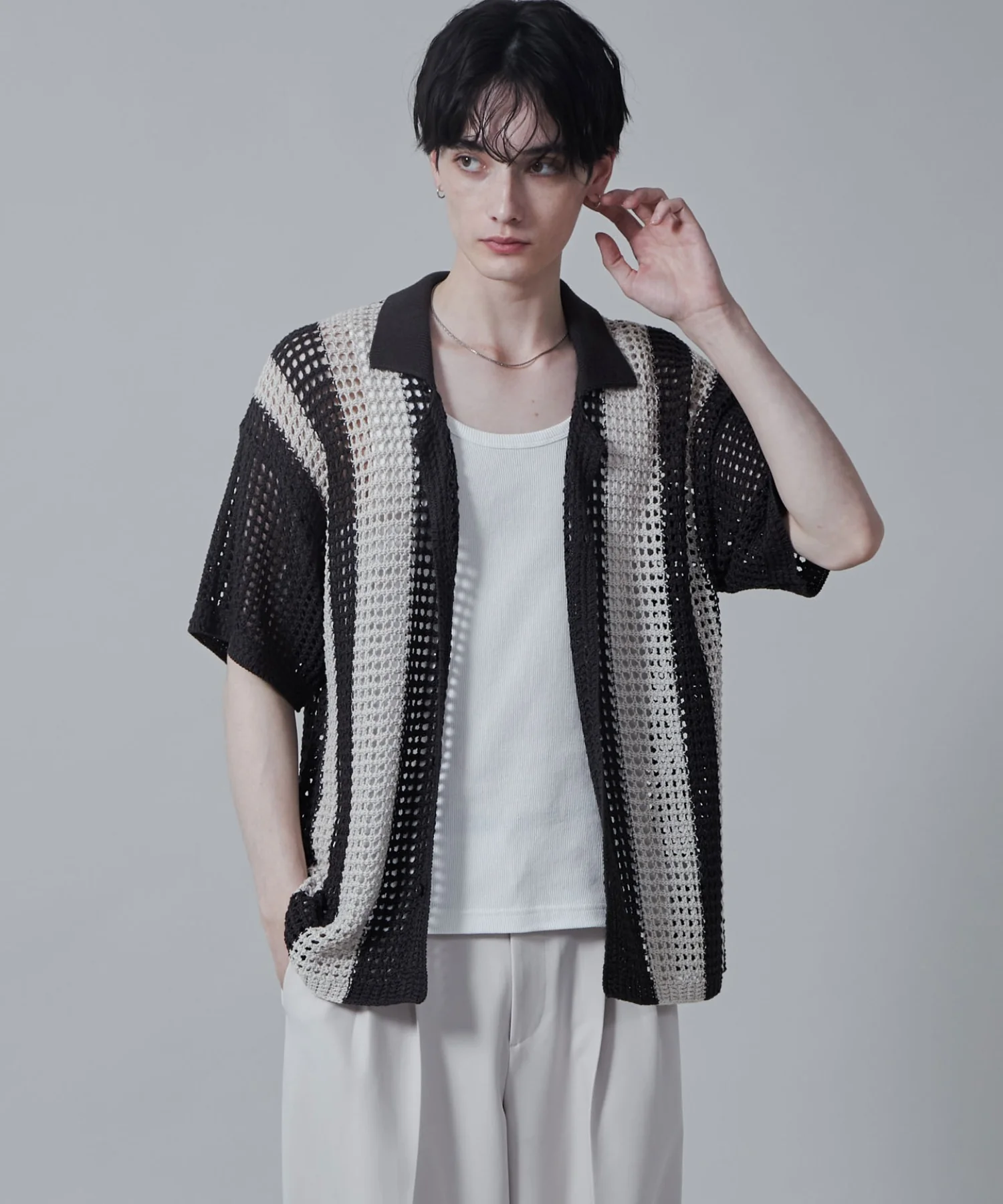 マルチストライプニットシャツ（S） - Image 41