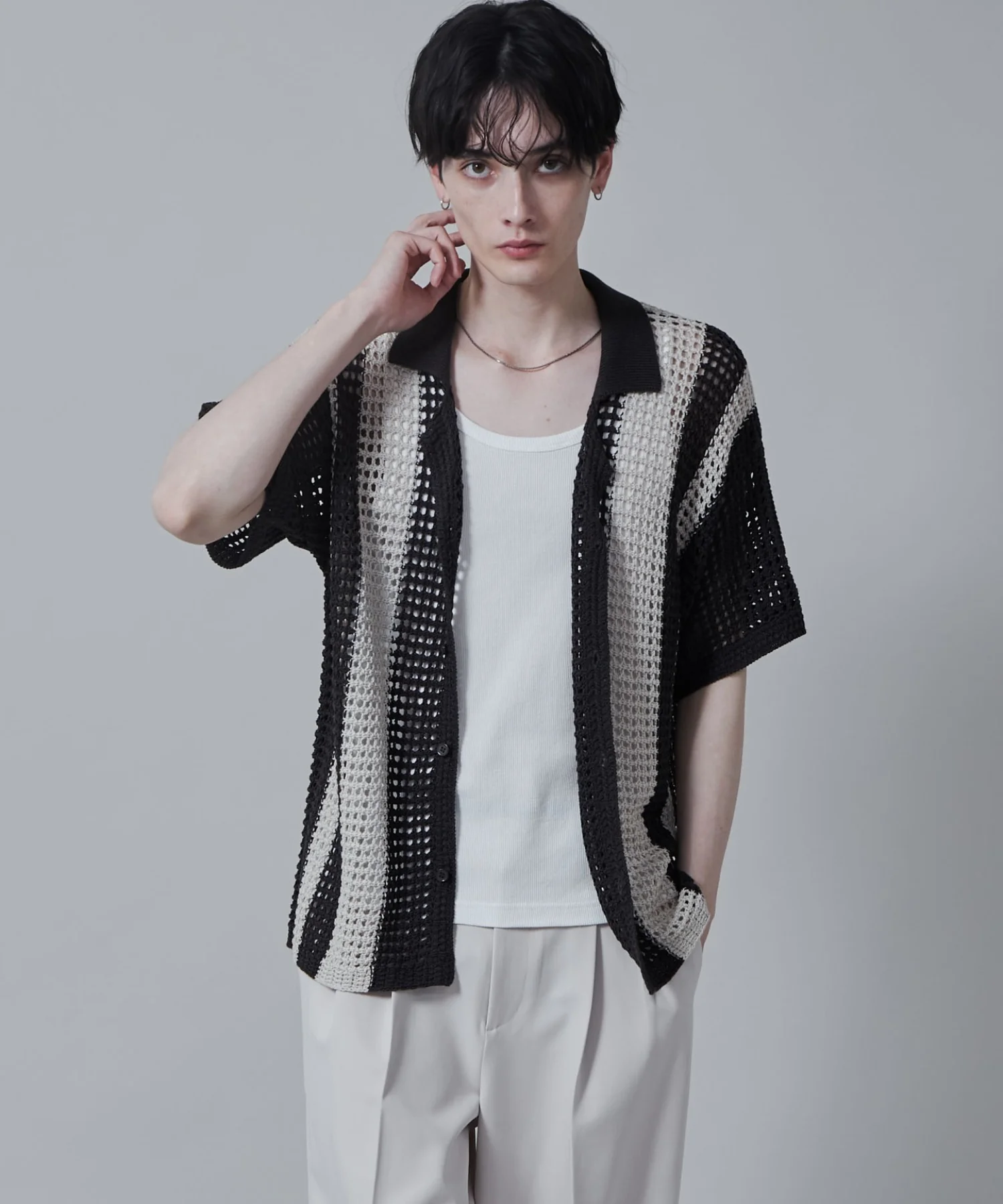 マルチストライプニットシャツ（S） - Image 43