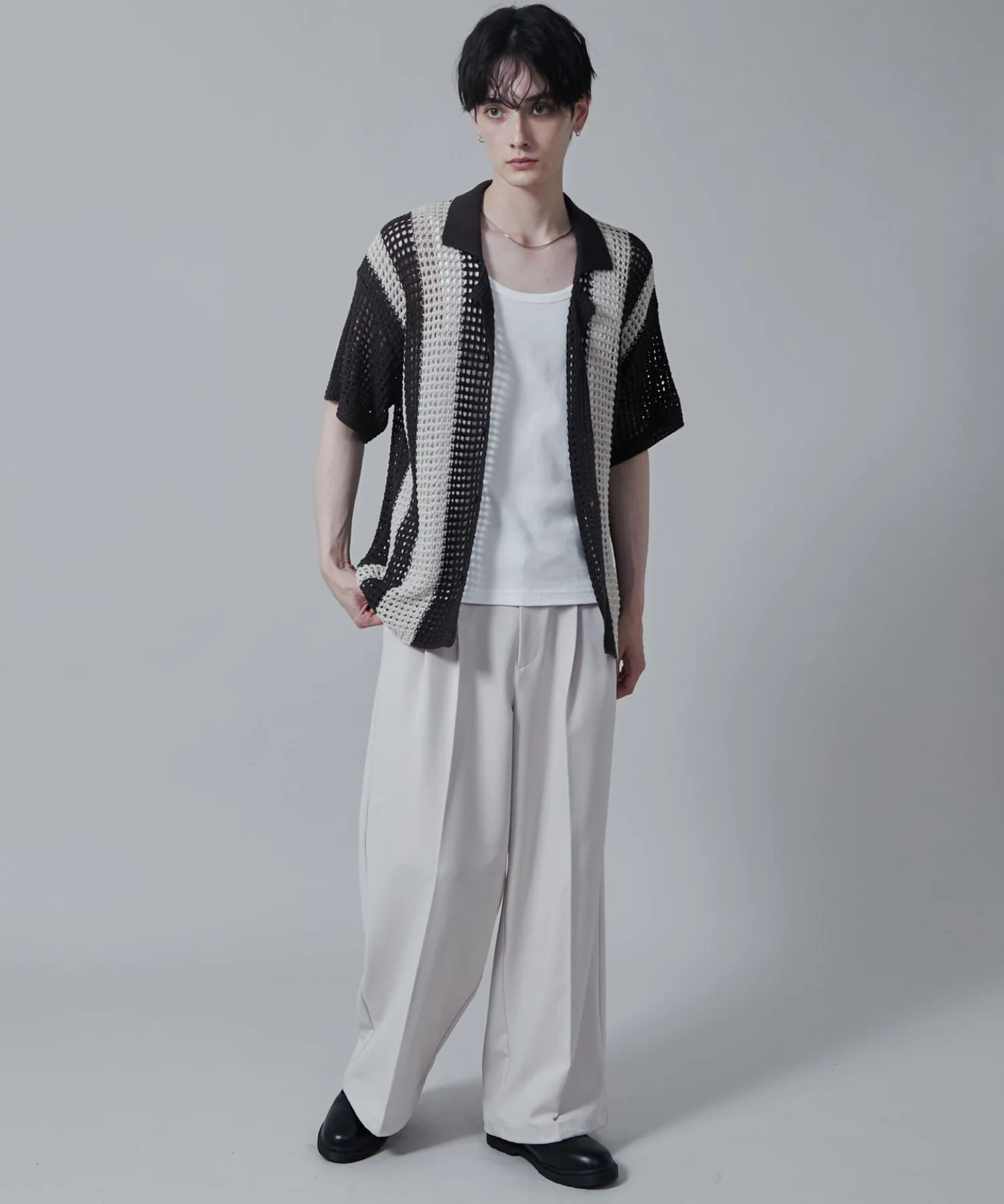 マルチストライプニットシャツ（S） - Image 44