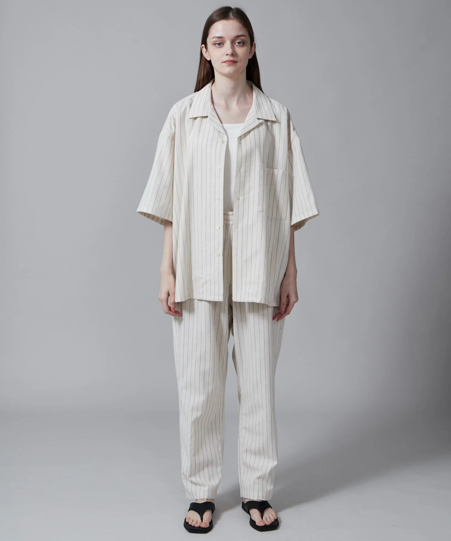 リネンレーヨンオープンカラーシャツ(S) - Image 24