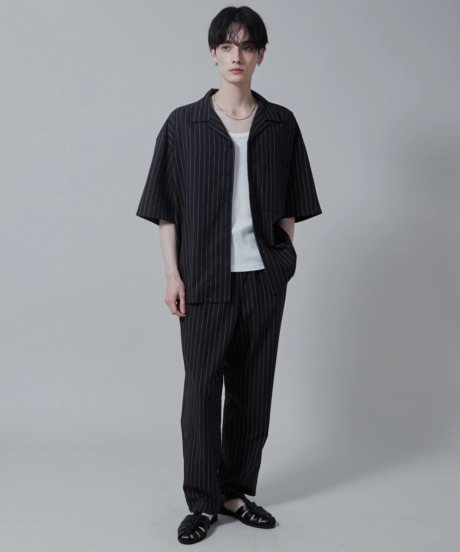 リネンレーヨンオープンカラーシャツ(S) - Image 3