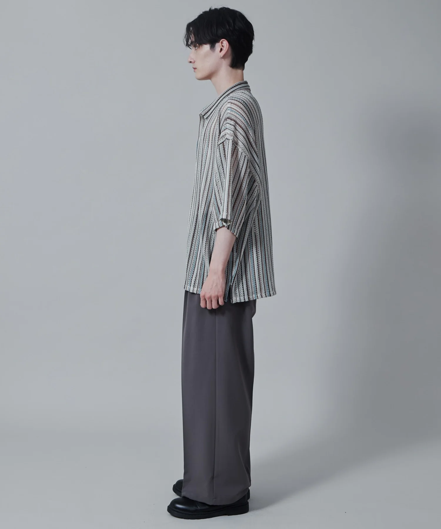 ストライプメッシュBIGシャツ（S） - Image 22