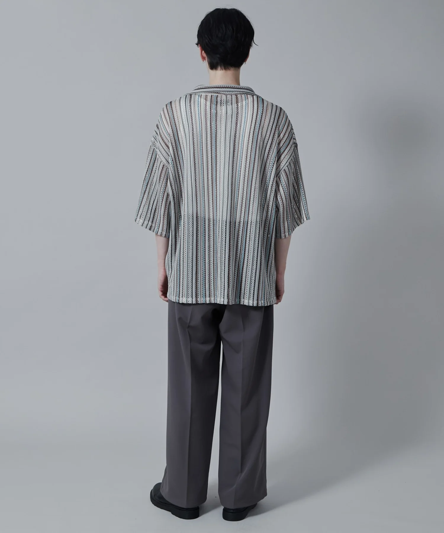 ストライプメッシュBIGシャツ（S） - Image 23
