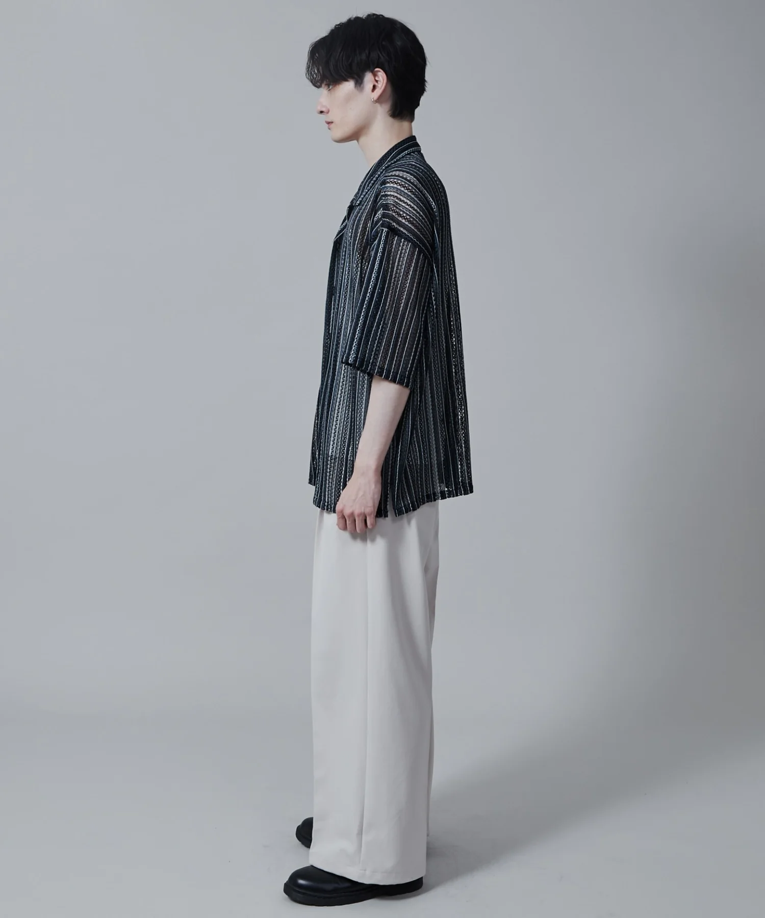 ストライプメッシュBIGシャツ（S） - Image 26