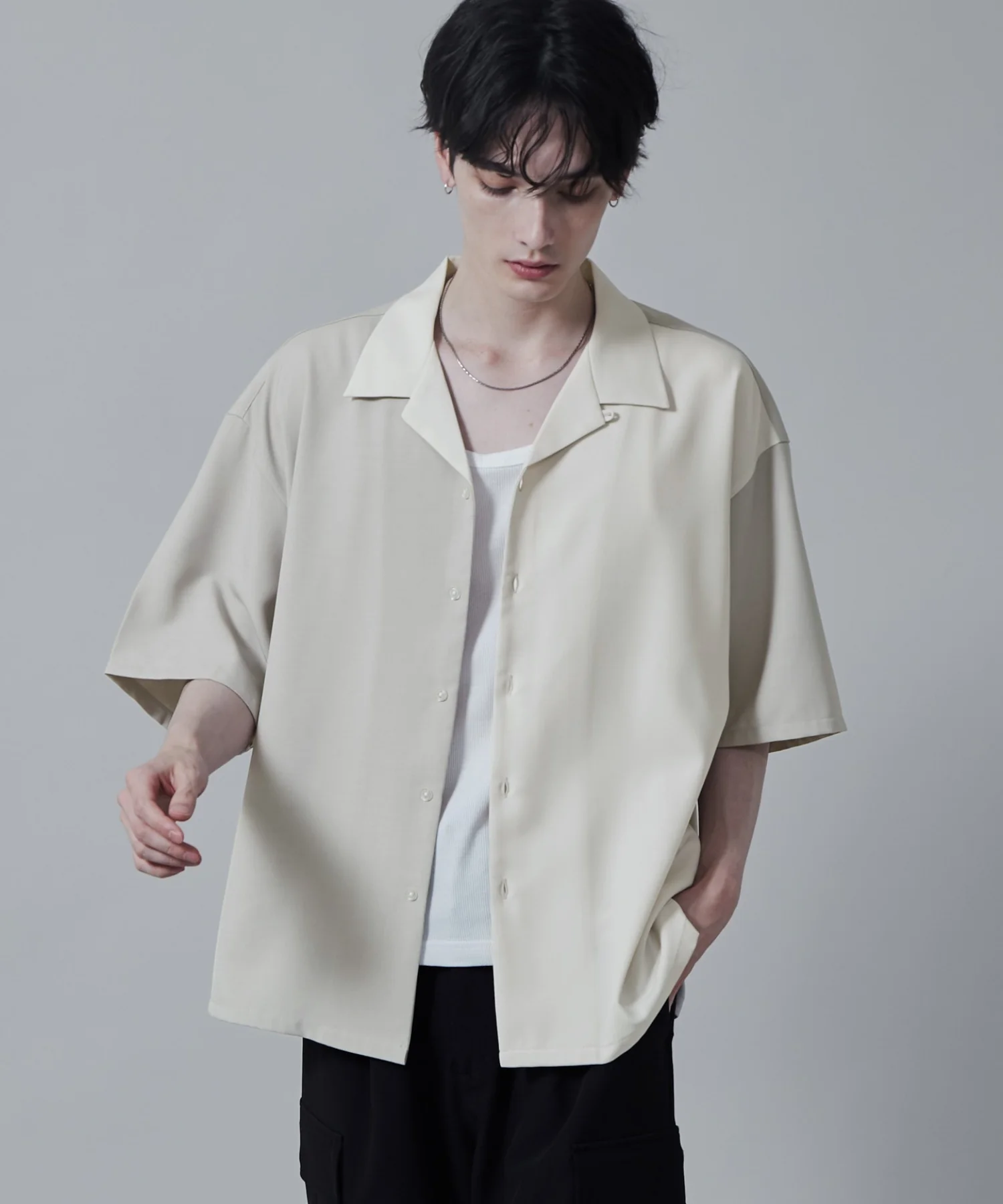 カラーブロックオープンカラーシャツ(S) - Image 13